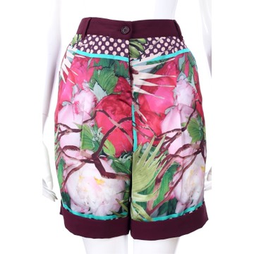 I’m Isola Marras 紫紅色拼接波卡圓點印花五分褲