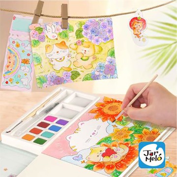 【JarMelo 原創美玩】水彩繪畫本-奇幻寵物天堂JA96147