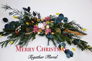 永生雪松不凋花聖誕牆面壁飾