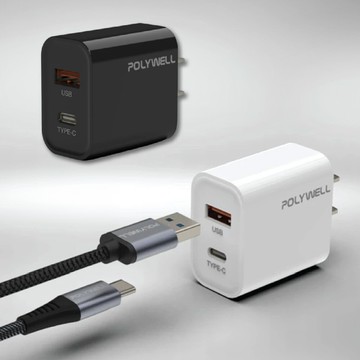 joekipolywell pd雙孔快充頭 20w pd快充頭 快充頭 快速充電器 dz0160