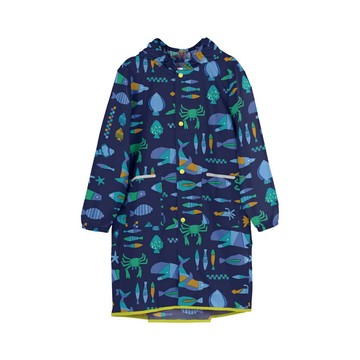 W.P.C. 日本Wpc. 湛藍世界M 空氣感兒童雨衣/防水外套 附收納袋(95-120cm)