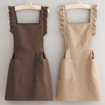 📣爆款推薦📣防水圍裙美甲圍裙家用公主裙定製印字圍腰上班工作服女家居ins風 EETH