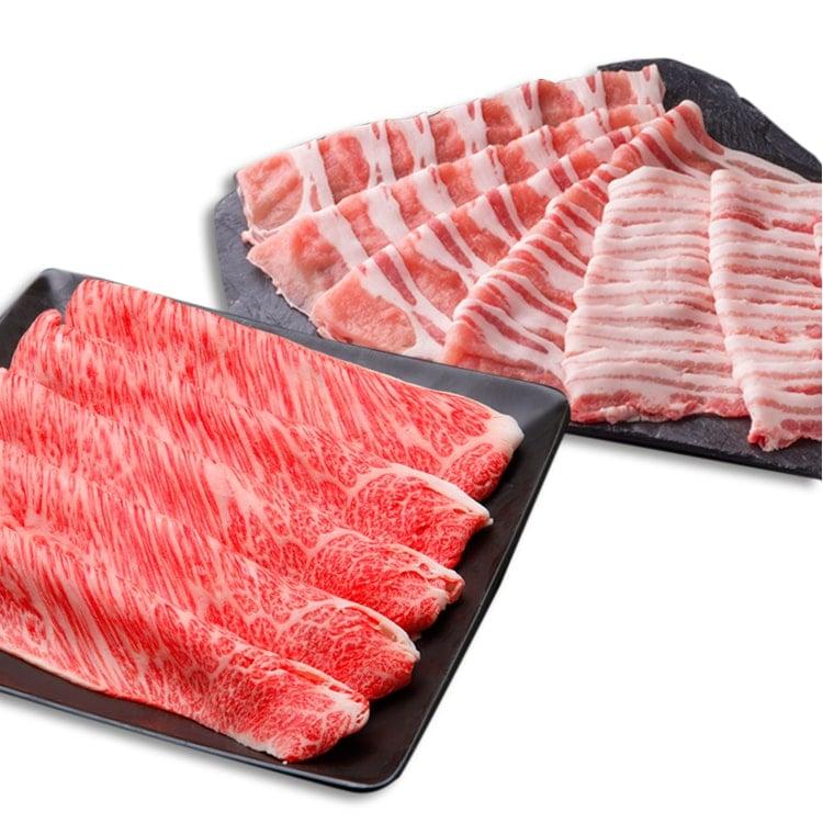 ギフト 飛騨 ブランド肉 食べ比べセット しゃぶしゃぶ 720g 飛騨牛肩ロース 納豆喰豚ロース 天狗 詰め合わせ