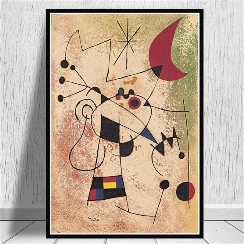 ポスター ジョアンミロ Joan miro キャンバスアートポスター イラスト