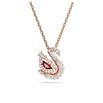 SWAROVSKI 施華洛世奇 Swan 天鵝優雅律動 紅色水晶項鍊 新年開運 送禮推薦 5732413