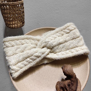 針織毛線發帶女寬邊時月子頭巾產婦產后孕婦頭套秋冬網紅春秋秋季