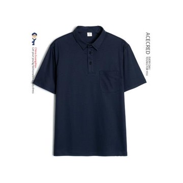 爸爸夏裝短袖T恤涼感絲光棉蠶絲混紡中年男裝中老年爺爺夏季衣服