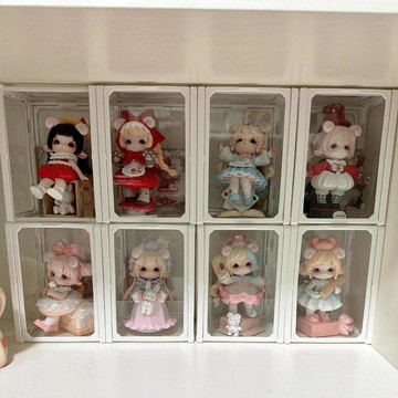 MiMiA尋夢羊角村玩偶展示盒手辦盲盒透明防塵玻璃櫃子公仔收納盒生日禮物 禮物