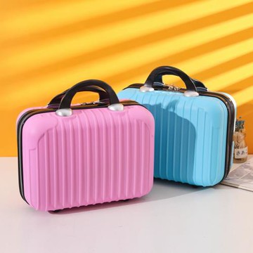 手提行李箱14寸化妝箱包洗漱收納包女輕便迷你小型防水旅行皮箱子