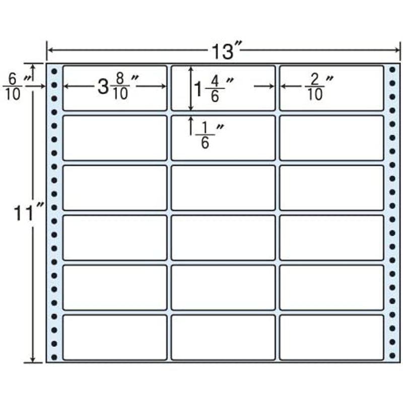 東洋印刷 タックフォームラベル 13インチ ×11インチ 18面付(1ケース500折) MX13A
