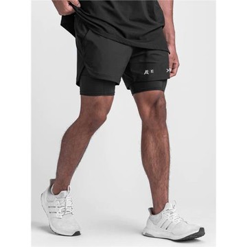 Sports loose double layered quarter shorts運動寬松雙層五分褲