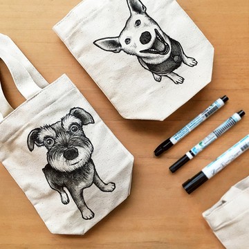 寵物速寫・客製手繪帆布袋