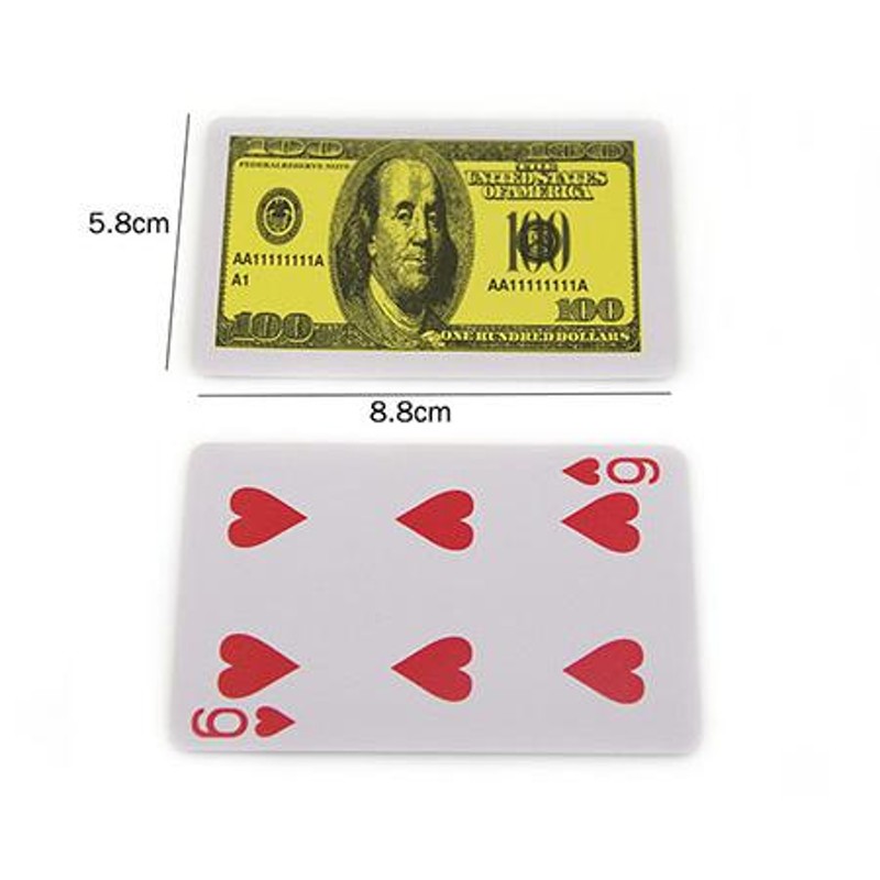 100ドルトランプ：プラスチック（ブリッジサイズ）/Ultrathin Plastic Playing Cards (Dollar) |  LINEブランドカタログ