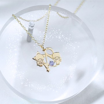【客製化禮物】KikiLala星座系列-雙子星摩羯座誕生石純銀項鍊