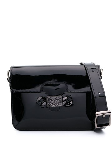 Casadei - Mia patent leather satchel bag - women - Patent Calf Leather/Metal - One Size - Black