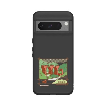 Pixel 8 Pro SolidSuit 黑 - Antique Housing Art 老屋顏 - 插畫旅行-龍騰斷橋