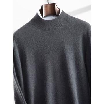 軟糯質感~山羊絨衫男士半高領商務休閑打底毛衣針織衫內搭