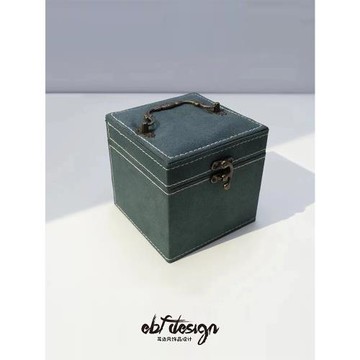 耳邊風 復古歐美質感高級感麂皮大容量三層首飾收納盒