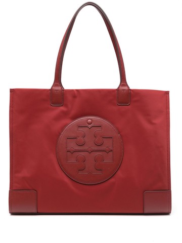 Tory Burch - Ella logo-patch tote bag - women - Fabric - One Size - Red