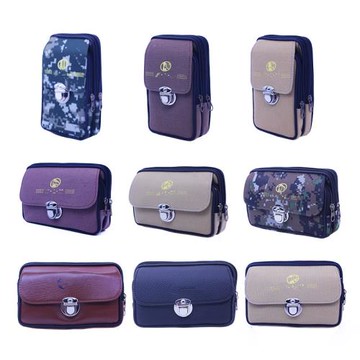 手機腰包帆布包橫豎款雙層手機包男穿皮帶多功能手機套掛包6/7寸