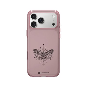 iPhone 17 Pro Max Clear (相機按鈕) 晶醺玫 - Kerby Rosanes - 蛾 - 黑
