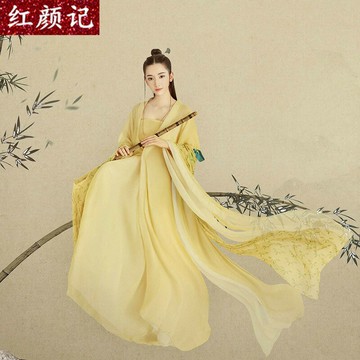 歲寒三友竹影樓攝影寫真女古裝主題唐裝漢服襦裙仙女走秀演出服裝