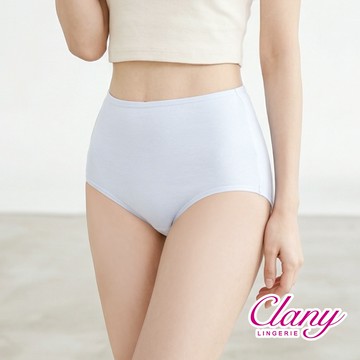 【Clany 可蘭霓】純棉長效抗菌中腰內褲 (M-2XL)｜加大尺碼 透氣包臀 2237-51 藍色