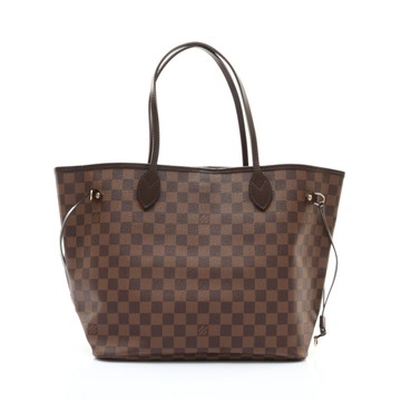 LOUIS VUITTON LV 路易威登 Neverfull MM 肩背包 棕色 棋盤格帆布 二手精品 N51105 【二手名牌BRAND OFF】
