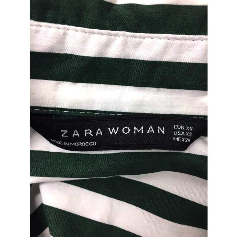 ZARA WOMAN(ザラ ウーマン) ストライプシャツワンピース レディース ...