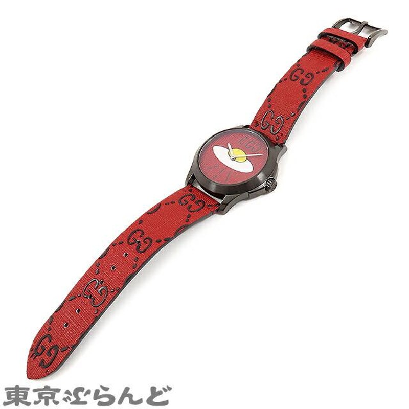 返品可 グッチ Gタイムレス レッド UFO 時計 腕時計 ボーイズ
