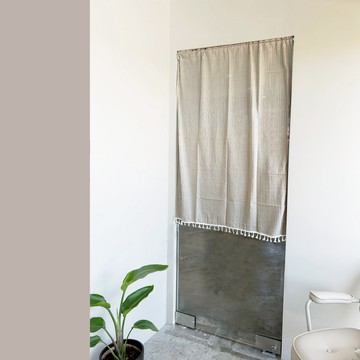 Hoom禾韓生活 日系棉麻門簾 100%全棉  85 x 100cm  奶茶可可