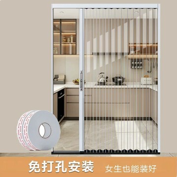 水晶透明亞克力水晶板摺疊門推拉隱形移門伸縮陽臺客廳衛生間lucky2458