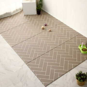 comet 防滑折疊寵物地墊 4折款  240 x 140cm  1個  棕色人字紋