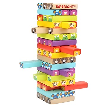 TOPBRIGHT 特寶兒 動物積木疊疊樂 3歲以上  多色  1組