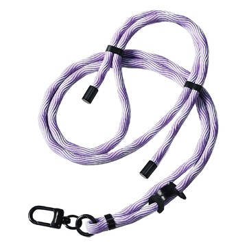 愛北鼻 多功能手機掛繩 可調節 8mm x 160cm 螺旋白紫  1條
