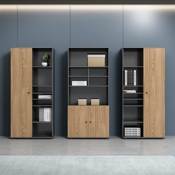 辦公櫥櫃 木質文件櫃資料櫃落地組合高櫃儲物櫃帶密碼鎖高櫃子辦公室書櫃S070快速出貨