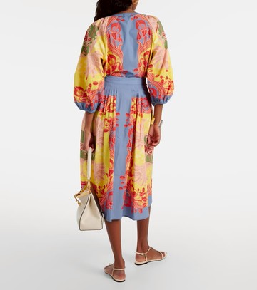 Etro Printed cotton poplin midi skirt
