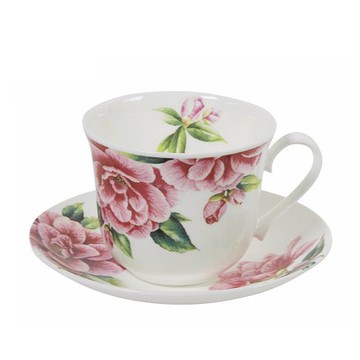 英國 RK | 骨瓷茶花早餐杯盤組大容量