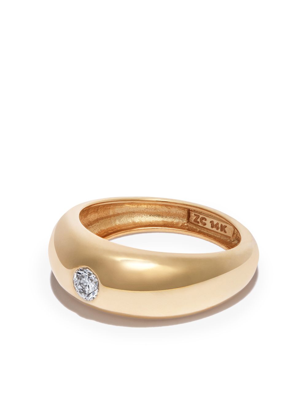 Zoë Chicco - 14kt yellow gold diamond ring - women - Diamond/14kt Yellow Gold - 7