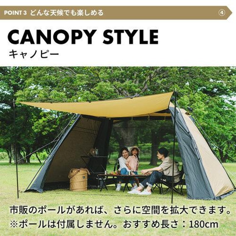 ☆9/5-9/11 5％OFFクーポン☆9月中旬入荷予定 クイックキャンプ QUICKCAMP ワイドスクリーンタープ ワンタッチ 4m×2.8m  QC-SS400n SD サンド 送料無料 QCTARP | LINEブランドカタログ