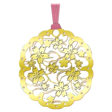 TOYO 精雕書籤  Golden Bookmark  日本製造  24K鍍金  櫻花  1個