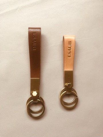 真皮鑰匙扣 手工皮件 裝飾小物 禮物