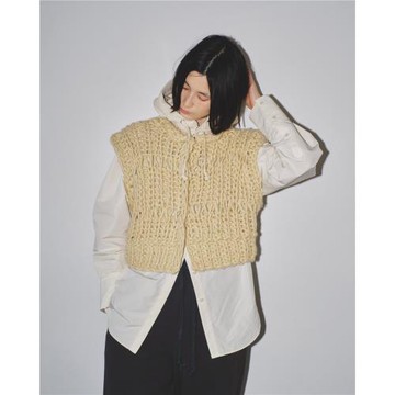 日單 2025秋季新款羊毛粗線圓領毛衣背心復古百搭休閑 TDF 力薦