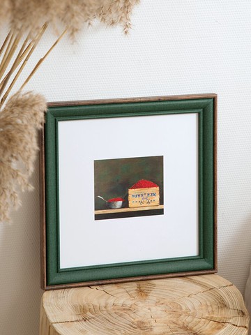 相框*復古綠相框創意擺臺33 50裝裱畫框掛墻5 6 7 8寸正方形框外框定制 雙十二特惠