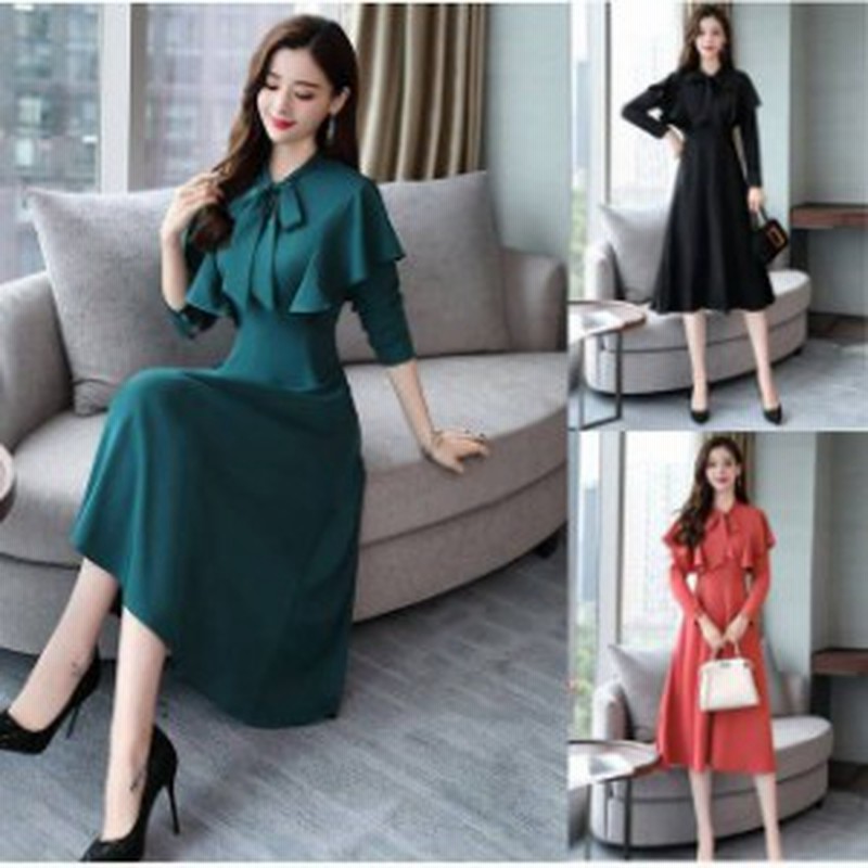 結婚式 ドレス パーティードレス お呼ばれ ワンピース 二次会 ドレス 袖あり 発表会 謝恩会 代 30代 40代 ロング Aライン 通販 Lineポイント最大get Lineショッピング