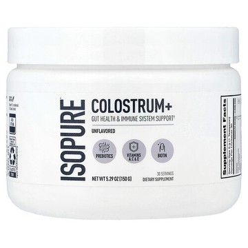 Isopure, 初乳+，原味，5.29 盎司（150 克）