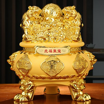 招財聚寶盆擺件老虎存錢罐家居客廳玄關酒柜擺設裝飾店鋪開業禮品