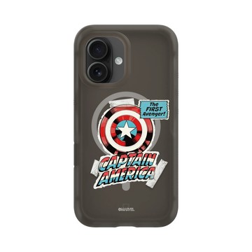 iPhone 16 AirX 本質黑 - 迪士尼-漫威 Marvel - 漫威系列 - 美國隊長 – 復古盾牌