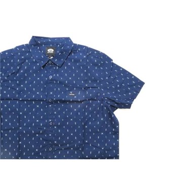 歐洲街頭潮牌素款純色經典款短袖襯衣夏季薄款滑板大碼男士襯衫