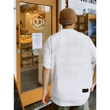 重磅we11done ins浮雕壓花字母短袖小眾設計潮流情侶夏季T恤上衣